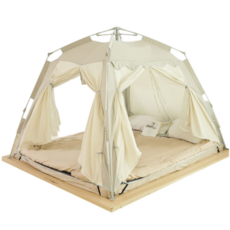 에쉬울프 원터치 난방텐트, 그레이, 1인용(190x135x135)