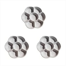 3Pcs 수채화 물감 팔레트 트레이 세척 가능한 페인트 세라믹 도자기 및 컵 화이트