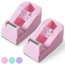 아뜰라임 귀여운 문구용 사무용품 스위트 테이프 디스펜서, 2개, 핑크