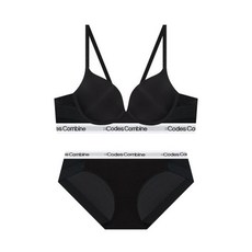 코데즈컴바인이너웨어 블랙 더블 윙 베이직 노와이어 브라팬티세트 CDWBR153BKCDWBP153BK 957784