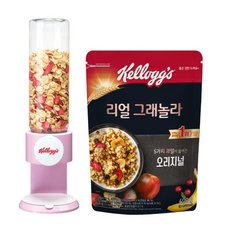시리얼 디스펜서 (핑크) + 리얼 그래놀라, 1개