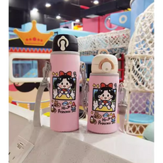 뚱보 350/400/500 보냉온 텀블러 생수 물병 파우치 가방, 백설공주, 1개