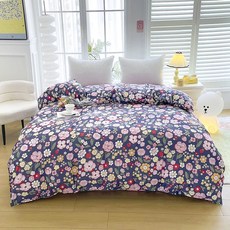 프린트 이불 커버 플라워 패턴 이불 커버, 2