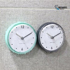테디브라더 욕실방수시계 소품 화장실 목욕탕 흡착, 모던 그레이
