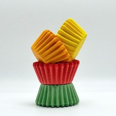 미니 베이킹 유산지컵 4가지 색상 혼합 23mm 200장, 1개