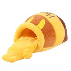 蜂蜜罐造型寵物窩 柔軟舒適寵物睡墊 可愛造型貓窩狗窩, 小號（建議4公斤內）, 1個