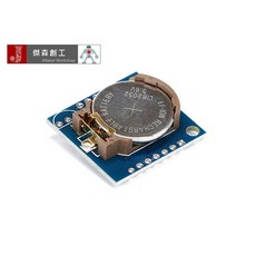 傑森創工 DS1307 I2C即時時鐘晶片(RTC) 時間模組 支援可充電電池, 1個