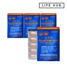 라이프허브 글루컷 녹차카테킨 다이어트 체지방감소보조제 혈당상승억제 4박스(1 000mg x 40정) 40일분, 4박스