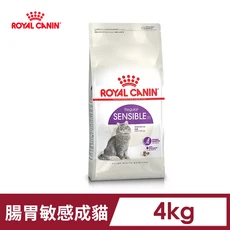 ROYAL CANIN 貓咪腸胃敏感飼料 4kg, 1個, 皇家腸胃敏感成貓專用乾糧S33
