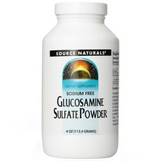SOURCE NATURALS Glucosamine Sulfate補充粉, 1罐, 113.4g