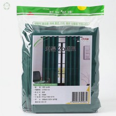 인스 커튼 2장세트 132x213cm 그린 자외선차단