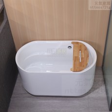 小戶型加深成人深泡獨立式網紅家用亞剋力浴缸 泡澡桶 浴室, 1個, 空缸款,長800寬700高620