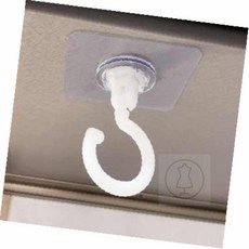 라세노 회전식 후크 고리 화이트 화장실옷걸이, 1개