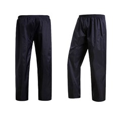 男雨褲 雙層有口袋 防水透氣雨褲 登山雨褲 雨衣褲子【當天出貨】, 黑色