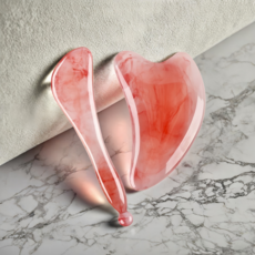 페이스 바디 경락 괄사 얼굴 마사지기 2종 모두, 마블핑크, 1세트