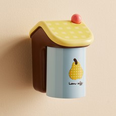 DFMEI 多巴胺磁吸式漱口杯牙刷置物架刷牙杯家用倒掛電動牙刷掛架免打孔, 1個, 雪梨【磁吸洗漱杯套裝】:如圖