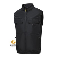 雲家 | 暖購 36V電風扇空調服 風扇馬甲 降溫背心, 1個, 黑色單衣服（無配件）,L(65-75kg)