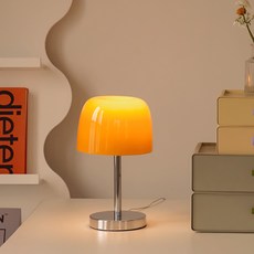 망고 단스탠드 조명 유리 무드등 4colors, 옐로우