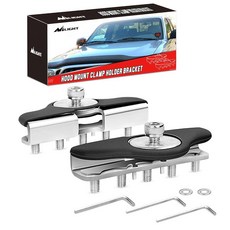 Nilight 90025B LED 조명 바 장착 브래킷 2개 범용 후드 LED 작업 조명 LED 포드 마운트 브래킷 클램프 홀더 SUV 트럭 오프로드 설치 드릴링 필요 없음
