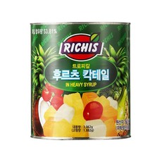 (주)동서 리치스 트로피칼 후르츠 칵테일, 3.062kg, 6개