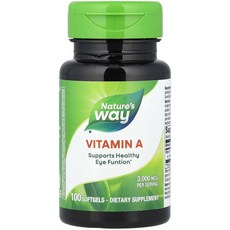 네이쳐스웨이 비타민A 3000mcg 100소프트젤, 1개, 100정
