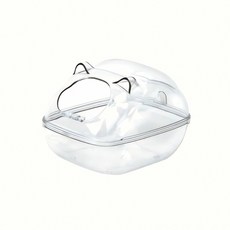 햄스터 목욕하우스 소형 투명 청 소통 욕조 연못 하우스 애완 용품 세척 기 흡수 물놀이, 본상품