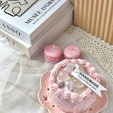 P.D. 四寸櫻花荔枝蛋糕蠟燭 居家擺設 禮物 日常拍攝道具 仿真蠟燭, 1個