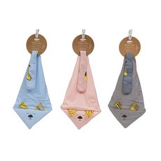 100% Brouk 小貓咪安撫兜 香蕉圖案 嬰幼兒舒適巾, 1個, 粉色