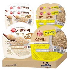 블루존 오뚜기 찰현미밥 210g x 5개 + 오뚜기 가뿐한끼 오뮤 현미밥 150g x 5개 세트