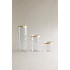 zara 자라 보로실리케이트 글라스 보관 용기 - 투명, 10 x 11 x 10 cm