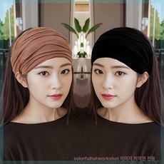 초정상점CHOJEONGSTORE 여성 여성두건 중년여성두건, 머리 둘레 참고 50-60, 로터스핑크+블랙, 1개