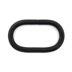 糊塗鞋匠 優質鞋材 N317 橢圓扣 橢圓環 包包扣 皮帶扣 腰帶扣 背帶扣環 包包扣環 調節扣, 電泳黑