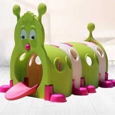 애벌레 터널 감각 동굴 무지개 교구 체육 장난감, 1개, 멀티컬러 4절