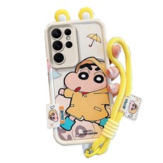 유샘무역 CY334 갤럭시 A17 A16 A24 A25 A35 A36 캐릭터 귀 스트랩 가죽 젤리 케이스