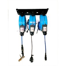 圓夢補給站 三合一捲線器組：風管輪座10M、水管捲揚器8M、電源輪座8M 含固定座, 1個
