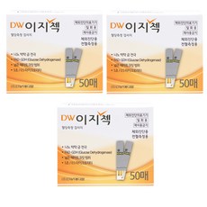 디더블유 이지첵 검사지 혈당측정지, 50개입, 3개