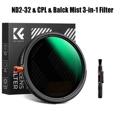 K&F Concept C 시리즈 49mm-82mm 필터 UV/CPL/ND2-400/블랙 미스트 1/4/스타/ND2-32 니콘 호환 캐논 호환, 02 62mm, 05 ND CPL 1-4 3-in-1