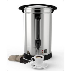 밀룸 커피 항아리 100컵 14L3.8Gal 핫 음료 디스펜서 304 스테인리스 스틸 탈착식 필터로 쉽게 청소할 수 있습니다, 18 L (120 Cups), Silver