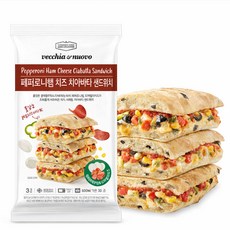 베키아에누보 페퍼로니햄 치즈 치아바타 샌드위치, 2개, 540g