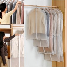 옷 커버 점퍼 의류 케이스 오염 방지 덮개 보관 이염 방지 추천 양복 세탁소 기타 생활 잡화, LD-671옷걸이케이스, 화이트, 중(L), 1개, 1개입