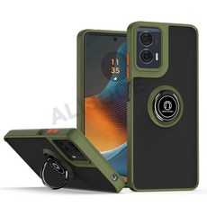 ALISOOE Motorola Edge 50 Pro / Fusion / G34 磨砂半透明保護套 附磁吸指環支架