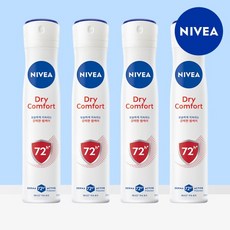 [니베아] 데오드란트 스프레이 드라이콤포트 200ml 4개