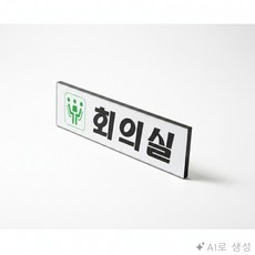 굿픽몰 직사각형 표지판 안내표지, 화이트, 1개