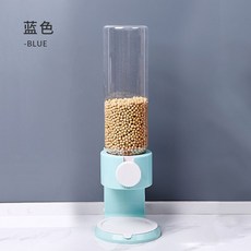 시리얼디스펜서 시리얼통 오트밀 쌀 견과류 보관함 원터치 분배기 투명 용기, kellogg, C.블루+병마개