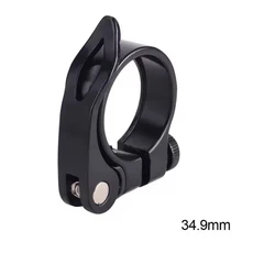알루미늄 합금 자전거 시트 클램프 5 색 31.8/34.9mm 포스트 퀵 릴리스 초경량 산악 MTB BMX 사이클링, 08 34.9mm Black