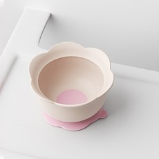 寶寶專用矽膠吸盤碗 黃色蛋花碗, 粉色蛋花碗, 1套