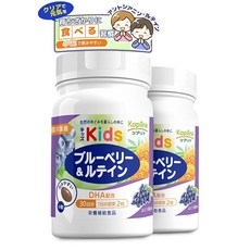 키즈 블루베리 루테인 60알 2개 세트 60일분 소립 소프트 캡슐/포도 풍미/육아 응원/DHA 함유/보는 힘/어린이/건강/보조식품/영양보조식품 /안심 국내제조 /코프리나, 60정
