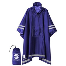 SaphiRose 후드 레인 판초 방수 우비 재킷 남성 여성 성인용 회색. 143937