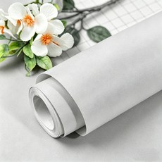 70/80 너비 자체 접착 필름 녹색 매트 두꺼운 스티커 가구 주방 찬장 테이블 벽 DIY 혁신 벽지, Matte light gray, 55x200CM, 1개