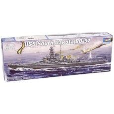 트럼펫터 1/700 USS 사우스다코타 BB57 전함 1945 모델 키트, 배 모형 키트 트럼펫터 1/700 USS 사우스다코타, 1개